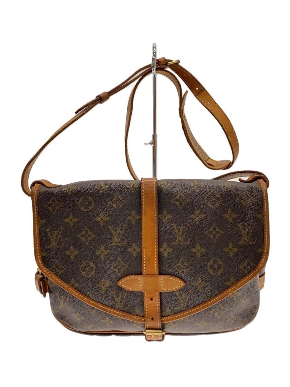 LOUIS VUITTON Saumur Canvas Brown
